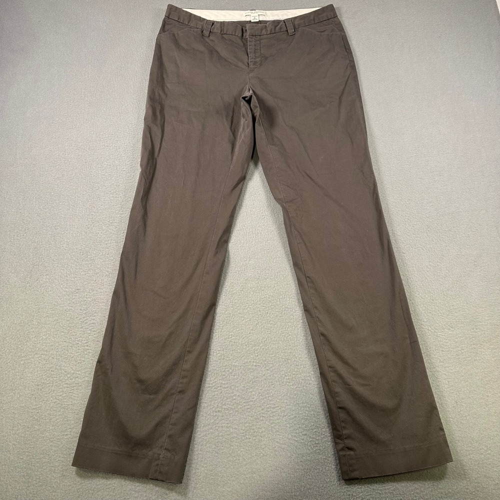 Banana Republic Ryan Fit Stretch Chino Pants Brown Size 6 Straight Leg Trousers